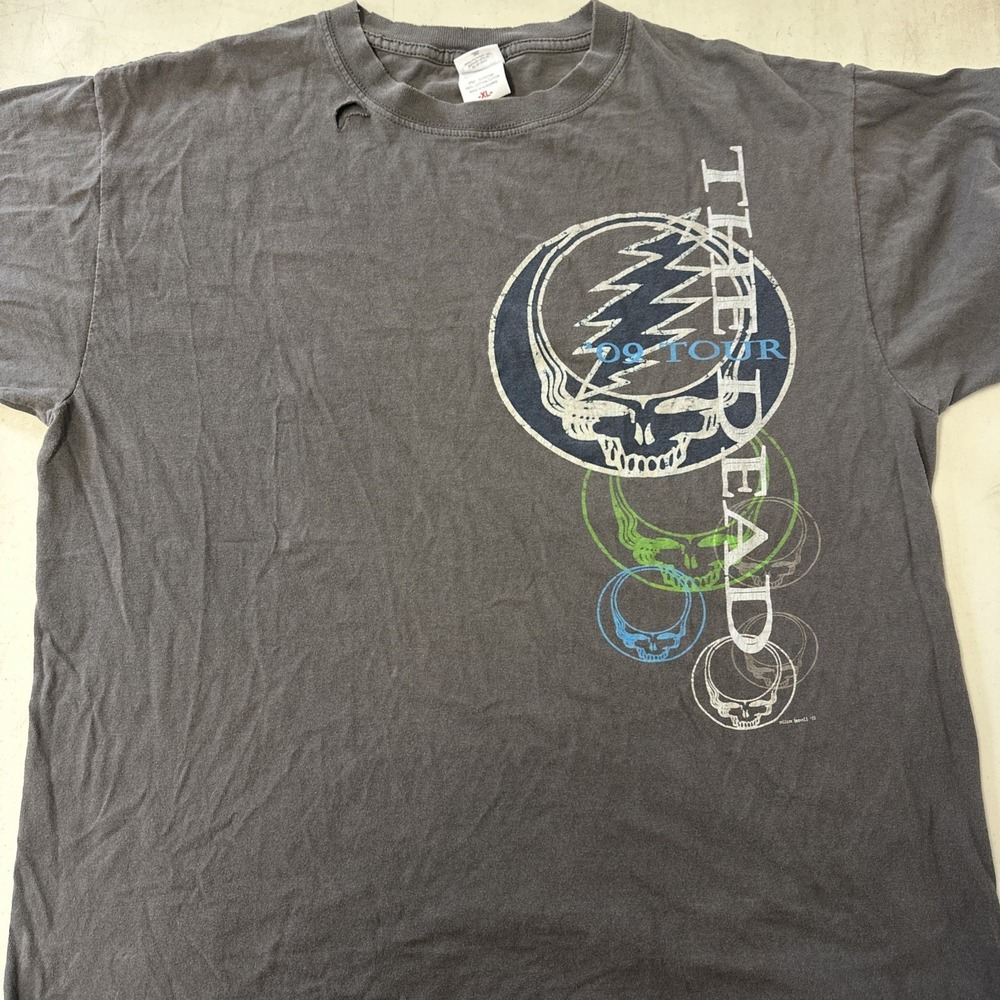 Grateful Dead The Dead '09 Tour  XL Shirt Gray‎ on Anvil 23x25